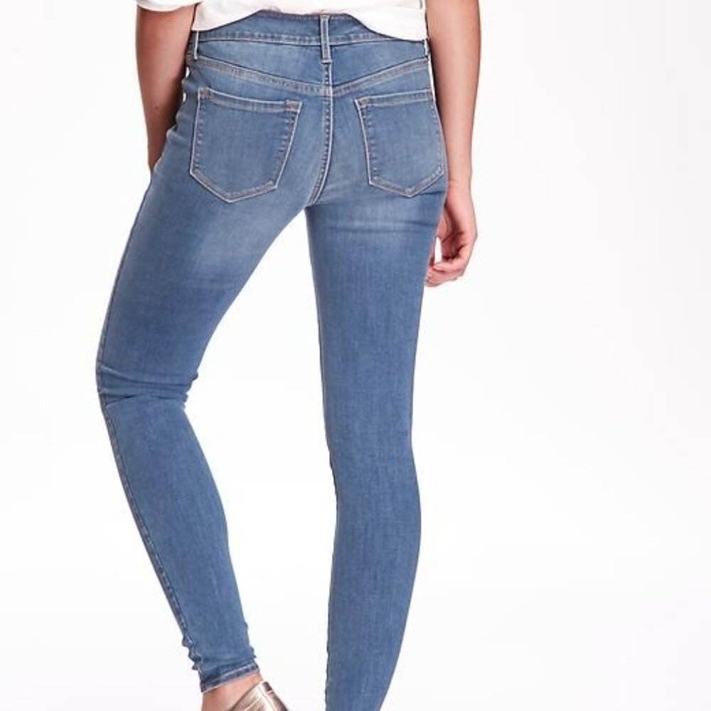 Old Navy Rockstar Jeans Skinny Mid-Rise Denim Color Jolene | Size 10 - Picture 3 of 9